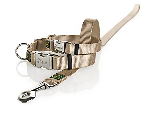 Hunter - Collar Vario Basic con cierre de aluminio L cuello 45-65 cm beige