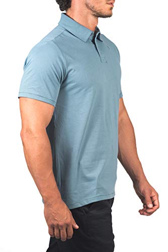 Hurley M Dri-Fit Harvey Solid Polo S/S, Hombre, Ozone Blue, L