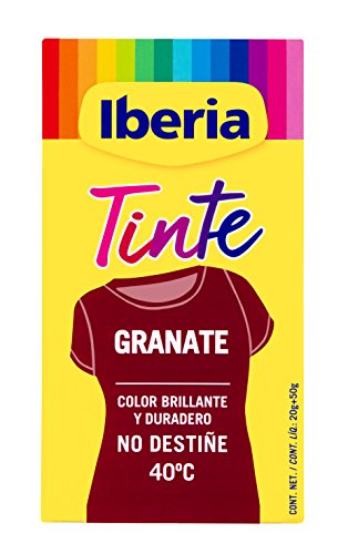 Iberia - Tinte Granate para ropa, 40°C