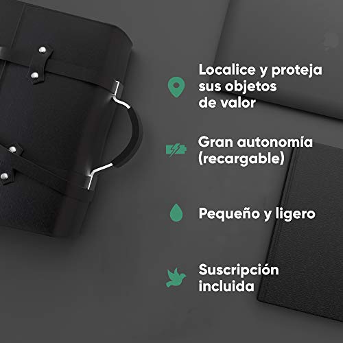 Invoxia Mini Tracker GPS - Localizador GPS estanco con Alertas Antirrobo en Tiempo Real- Hasta 3 Meses de Autonomía- Suscripción por 3 Años Incluida - Pequeño y ligero - Antirrobo Llaves Embarcación