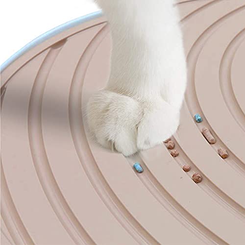 Iris Ohyama, Bandeja de arena para gatos con tapa ranurada, sin olores ni derrames de basura, entrada grande L26.7 x W22.9 cm, cuchara incluida, para gato - Cat Litter Box Jump-in PUNT-530 - Blanco