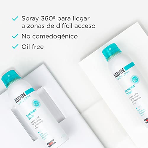 ISDIN ACNIBEN Body Spray Corporal De Secado Rápido - Reducción de Granos Corporales, 150 ml