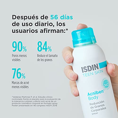 ISDIN ACNIBEN Body Spray Corporal De Secado Rápido - Reducción de Granos Corporales, 150 ml