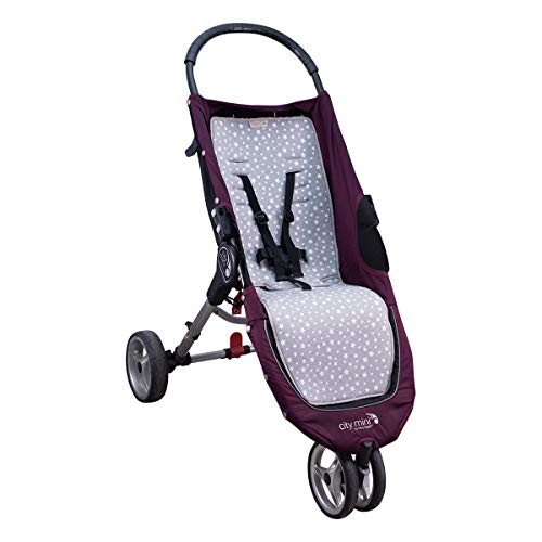 JANABEBE Colchoneta para Joolz y Baby Jogger City Mini (White Star)