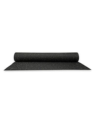 Jardin202 - Esterilla de Ejercicio y Fitness Especial para Gimnasios | Sport Premium | Moteado Amarillo | Base Negra | 1'25m (Ancho) x 2m (Largo) (4mm de Altura)