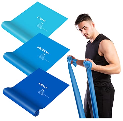 JATEKA Bandas Elásticas Fitness, 3 Bandas de Resistencia en Casa y Gym, Gomas Elásticas Musculacion para Hombre Mujer Entrenamiento de Fuerza, Yoga, Pilates