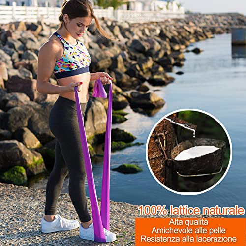 JATEKA Bandas Elásticas Fitness, 3 Bandas de Resistencia para Hombre Mujer Entrenamiento de Fuerza, Gomas Elásticas Musculacion en Casa y Gym (Rojo+Amarillo+Violeta)