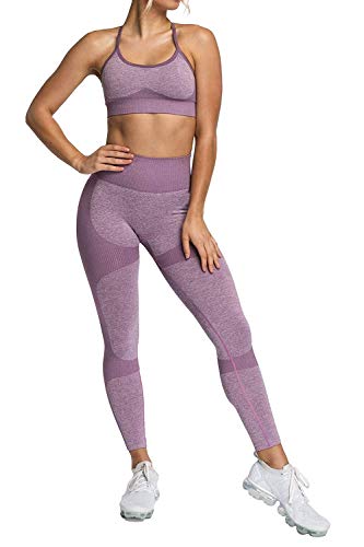 JFAN Pantalones de Yoga Súper Elásticos Cintura Alta para Mujer Mallas de Yoga Costuras con Control de Abdomen para Entrenamiento de Gimnasio