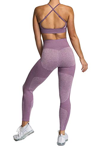 JFAN Pantalones de Yoga Súper Elásticos Cintura Alta para Mujer Mallas de Yoga Costuras con Control de Abdomen para Entrenamiento de Gimnasio