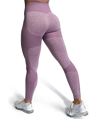 JFAN Pantalones de Yoga Súper Elásticos Cintura Alta para Mujer Mallas de Yoga Costuras con Control de Abdomen para Entrenamiento de Gimnasio