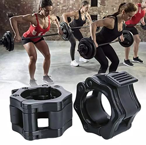 JGR SELECT Abrazaderas para Mancuernas - Pack 2 Unidades para Barras de 28mm - Pinza de Resorte Mancuerna - Collares de Resorte - para Pesas, Barras, Discos - Crossfit, Gimnasio, Gym