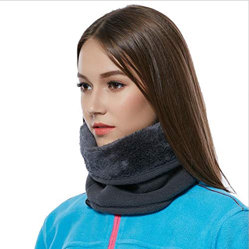 JOGVELO Braga para Cuello Lana Invierno Térmico Calentador Tubular Cuello para Esquí Moto Ciclismo Snowbard Running Hombre Mujer (Gris)