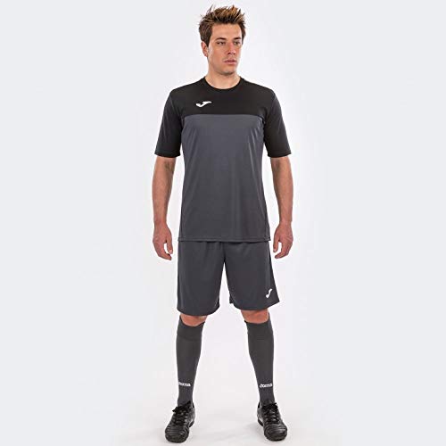 Joma Winner Camisetas Equip. M/C, Hombre, Antracita Negro