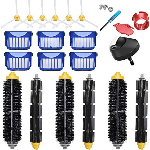 JoyBros Accesorios Repuesto para iRobot Roomba 600 612 615 616 650 660 671 690 692 694 698 Filtros HEPA Rodillos Cepillos Lateral Rueda Recambios