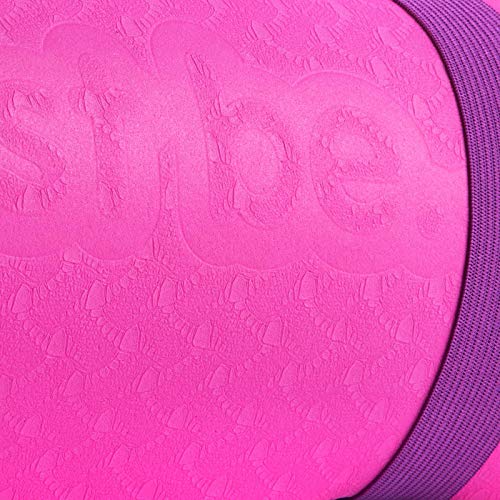 just be...… Esterilla de Yoga Antideslizante colchón de Ejercicio ecológica Material TPE 183 cm x 61 cm x 5 mm Dos Colores con asa para Llevar Bikram Gimnasia Pilates Casa Ejercicio - Rosa/Morada