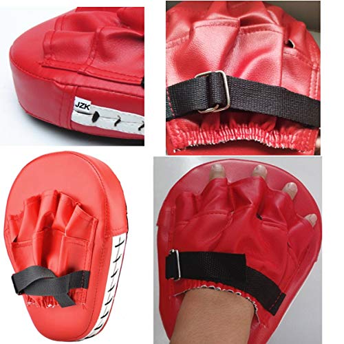 JZK 2 x Almohadillas y Manoplas Boxeo, Guantes de Boxeo Kick Boxing Punch MMA Kickboxing Sparring Pads de práctica para Muay Thai, Karate, Taekwondo, Artes Marciales