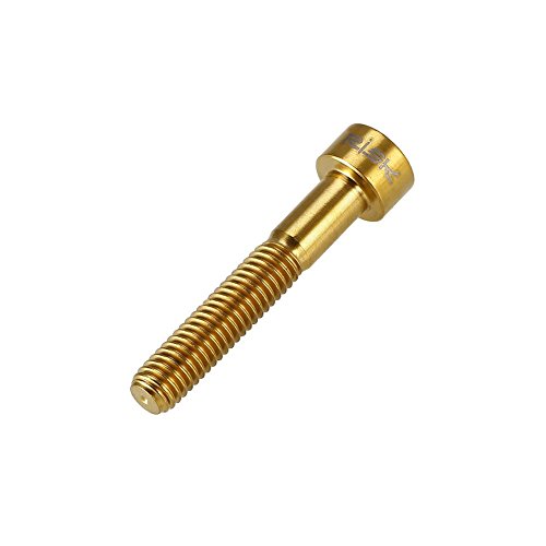 Keenso Tornillos de Bicicleta, Tornillos Rosca Universal de Titanio M6 30/35/40/50 Accesorio de Bici(M6x35-Oro)