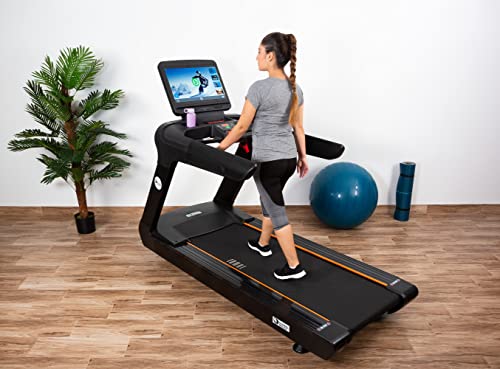 KEIZAN X9® Cinta de Correr Profesional – Negro - Inclinación Manual 15% – Amplio Rango de velocidades Desde 1 a 20 km/h – Gran Pantalla tactil LCD 21”, Sistema Android, Wireless, Dispositivo USB.