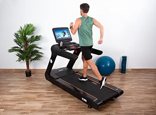 KEIZAN X9® Cinta de Correr Profesional – Negro - Inclinación Manual 15% – Amplio Rango de velocidades Desde 1 a 20 km/h – Gran Pantalla tactil LCD 21”, Sistema Android, Wireless, Dispositivo USB.