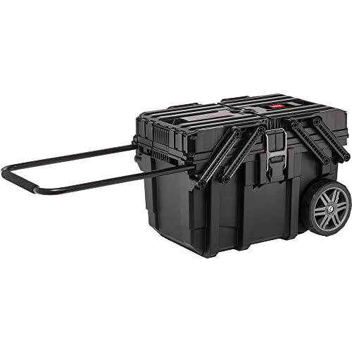 Keter 233743 Job Box - Carro Horizontal, Negro, 62.6 x 35.3 x 39 cm