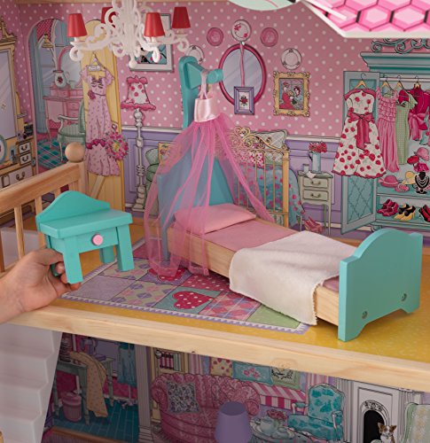 KidKraft Annabelle Casa de muñecas de madera con muebles y accesorios incluidos, 3 pisos, para muñecas de 30 cm , Multicolor 65934