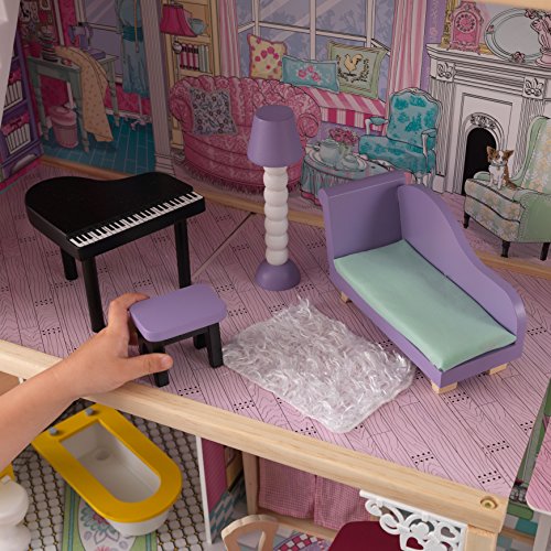 KidKraft Annabelle Casa de muñecas de madera con muebles y accesorios incluidos, 3 pisos, para muñecas de 30 cm , Multicolor 65934