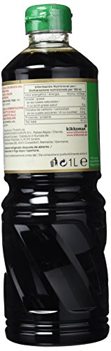 Kikkoman - Salsa de Soja con Menos Sal, Fermentación Natural, Salsa de Soja para Dietas Bajas en Sal, 1L