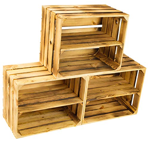 Kistenkolli Altes Land Massive Caja de Estante Zapatos Fruta (cajón-estantería tamaño Aprox. 50x 40x 31cm xxxaus del Antiguo landxxx Frutas Cajas de Vino Caja de Madera Decorativa Caja Estantería