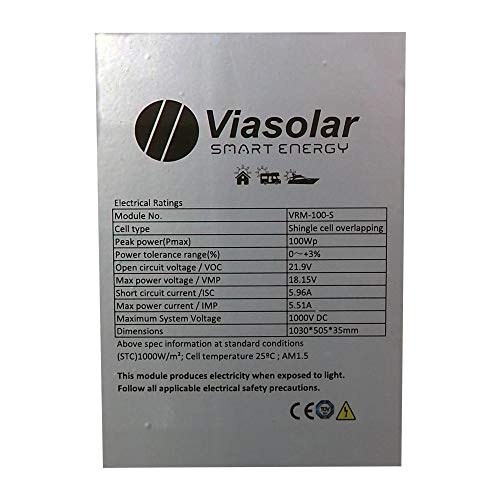 Kit 100W PRO 12V panel solar placa monocristalina Tecnología Shingled cells de alta eficiencia para caravanas autocaravanas