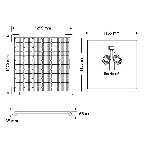 Kit 250W CAMPER 12V panel solar placa monocristalina células PERC de alta eficiencia