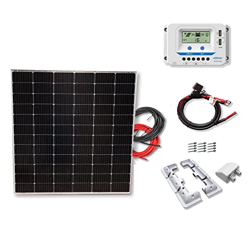 Kit 250W CAMPER 12V panel solar placa monocristalina células PERC de alta eficiencia