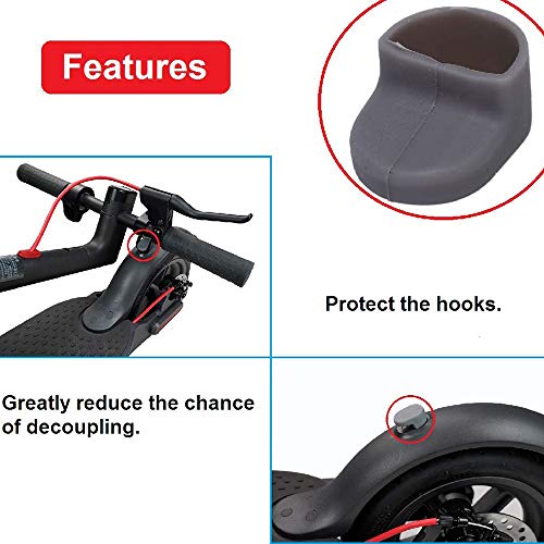 Konesky Guardabarros Trasero, Reemplazo Scooter Eléctrico Compatible con Xiaomi Mijia M365 Guardabarros de Guardabarros Pieza de Reparación de Guardabarros con Gancho (Negro)