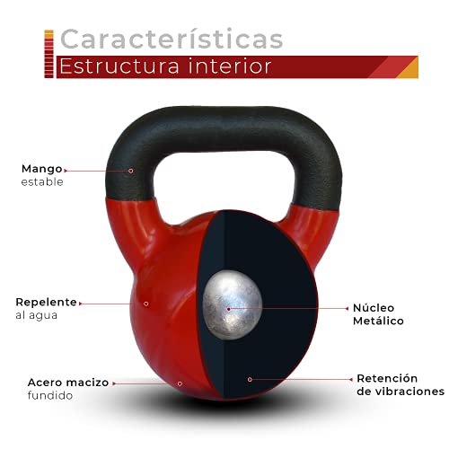 KOTTAO Pesas Rusas Kettlebell (6 kg). Kettlebell Workout para Competición de Vinilo. Entrenamiento Kettlebell Fitness para Hombre, Mujer. Gimnasio en Casa.