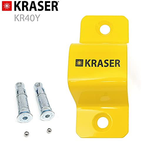 KRASER KR40Y Anclaje de Suelo o Pared, Antirrobo Fijación en Acero de Alta Resistencia, Moto Bici Remolque, Compacto