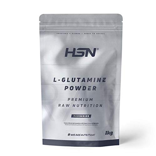 L-Glutamina de HSN | L Glutamine | 100% Pura en Polvo | Suplemento Recuperador Post Entrenamiento Aminoácido Para Deportistas | No-Gmo, Vegano, Sin Gluten ni Lactosa | Sabor Natural | 1 Kg