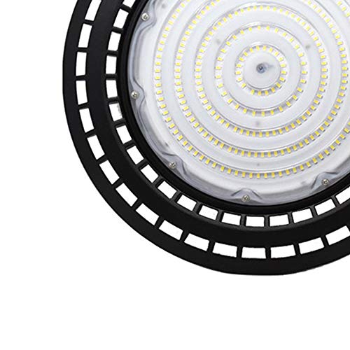 LEADERSSON – Foco Industrial Campana LED UFO Ø400 MARS TG 200W 32000 Lúmenes 4500K Luz Natural estanca IP65 para taller, nave hangar, comercio, garaje, gimnasio