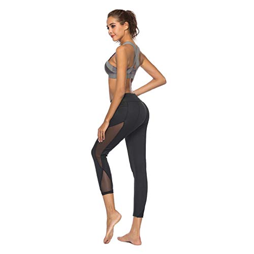 Leggings Mujer Fitness 2020 SHOBDW Pantalones Chandal Mujer Baratos Correr Legging Deporte Mujer Deportivos Leggins Mujer Fitness Transparencia Legging Yoga Mujer(ANegro,S)