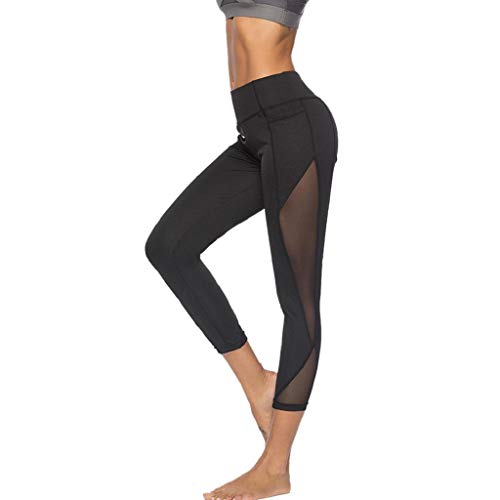 Leggings Mujer Fitness 2020 SHOBDW Pantalones Chandal Mujer Baratos Correr Legging Deporte Mujer Deportivos Leggins Mujer Fitness Transparencia Legging Yoga Mujer(ANegro,S)