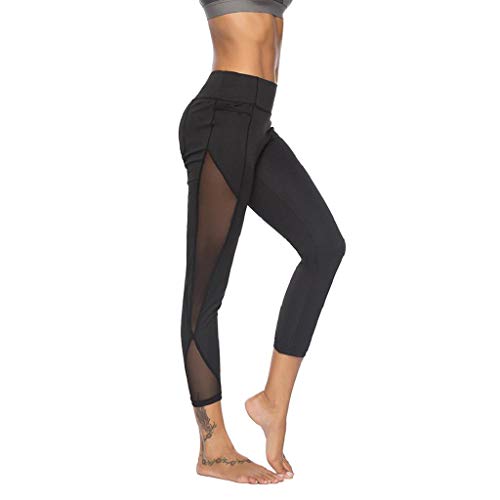 Leggings Mujer Fitness 2020 SHOBDW Pantalones Chandal Mujer Baratos Correr Legging Deporte Mujer Deportivos Leggins Mujer Fitness Transparencia Legging Yoga Mujer(ANegro,S)