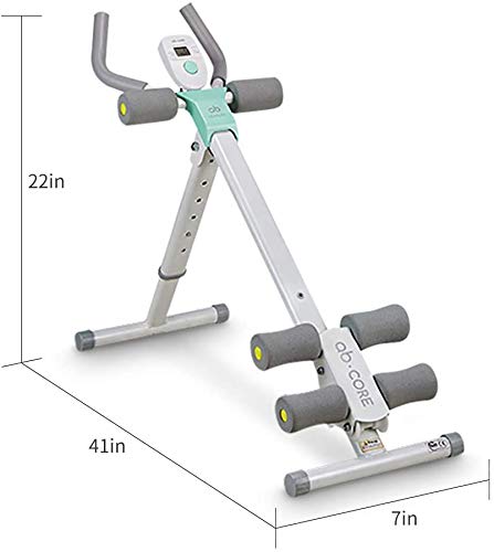 LeikeFitness Entrenador Ab Entrenador Abdominal de cuerpo entero Máquina de entrenamiento de cintura Cruncher Core Toner, pierna, muslos, glúteos Shaper con monitor LCD AB9300 (verde)