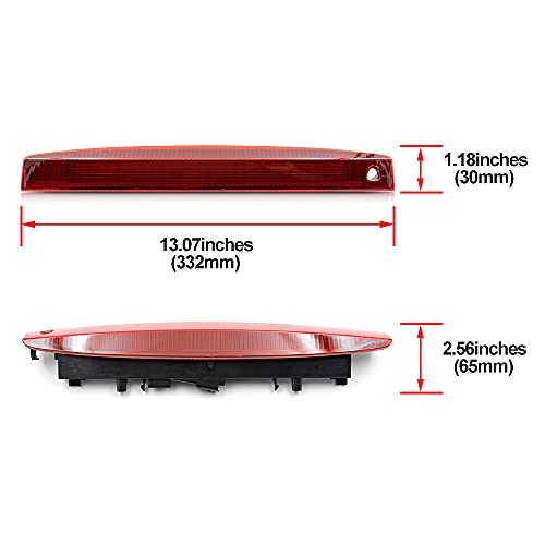 Lente roja roja LED 3ª luz de freno para Renault Megane II MK2 Estate centro trasero alto montaje lámpara de parada, OEM #: 8200175538