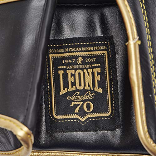 LEONE 1947 GN039 Guantes de Boxeo, Unisex – Adulto, Negro, 12OZ