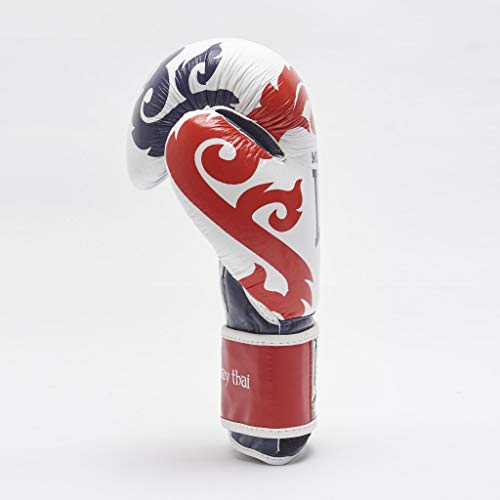 LEONE 1947 - Guantes de Muay Thai, Unisex Adulto, Muay Thai, Bianco