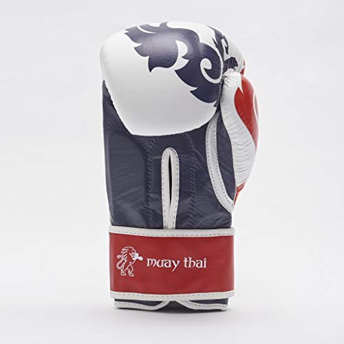 LEONE 1947 - Guantes de Muay Thai, Unisex Adulto, Muay Thai, Bianco