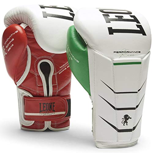 LEONE 1947 Revo Performance Guantes de Boxeo, Adultos Unisex, Color Blanco, 12oz