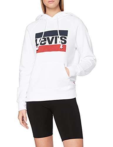 Levi's Graphic Sport Hoodie Sudadera con Capucha, Sportswear Hoodiee Marshmallow, S para Mujer