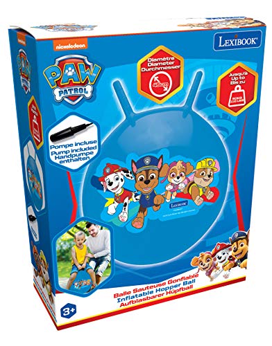 LEXIBOOK- Paw Patrol La Patrulla Canina Chase Pelota Inflable de Saltos, Bomba de Mano in (BG040PA)