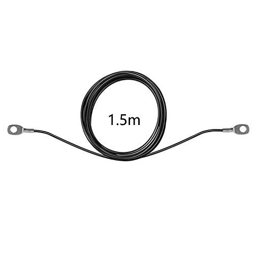 LFJ Cable de Acero para Fitness, Cuerda Gimnasio Alambre Resistente Poleas para Cables Máquina Accesorios Gym en Casa Equipo de Levantamiento de Pesas (1,5m)