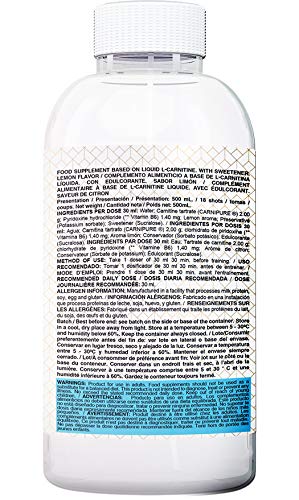 Life Pro Carnitine Carnipure 500ml Suplemento Quemagrasas | Con Carnipure y L-carnitina, Acelera el Metabolismo, Reduce Grasa, Define Músculo y Aporta Energía Extra