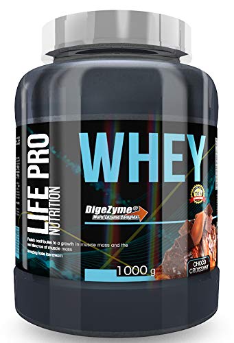 Life Pro Whey 1Kg | Suplemento Deportivo, 78% Proteína de Concentrado de Suero, Protege Tejidos, Anticatabolismo, Crecimiento Muscular y Facilita Períodos de Recuperación, Sabor Chocolate Croissant